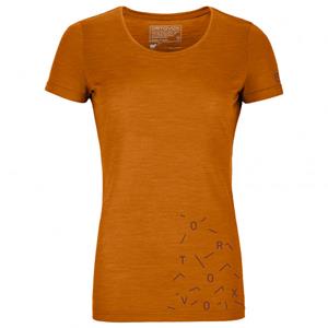 Ortovox  Women's 150 Cool Lost TS - Merinoshirt, bruin/oranje