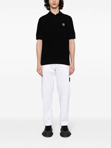 Stone Island Compass cotton polo shirt - Zwart