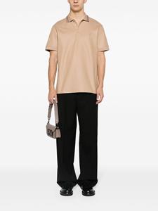 Burberry logo-embroidered cotton polo shirt - Beige
