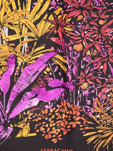 Ferragamo Sjaal met jungleprint - Zwart