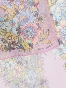 ETRO Zijden sjaal met bloemenprint - Roze