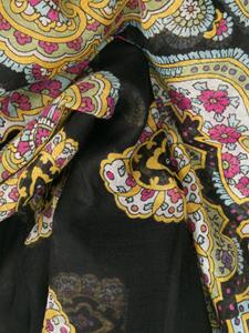 ETRO Sjaal met bloemenprint - Zwart