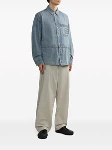 Izzue wide-leg stretch-cotton trousers - Beige