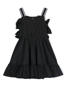 TWINSET Kids ruffled sleeveless dress - Zwart