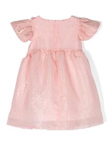 Mi Mi Sol bow-detail polka dot dress - Roze