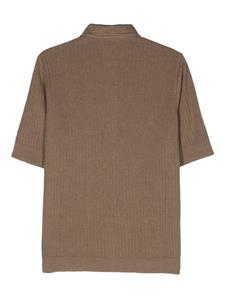 Lardini ribbed-knit polo shirt - Bruin