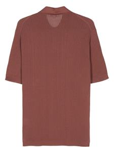 Lardini open-knit polo shirt - Bruin