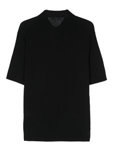 Lardini open-knit polo shirt - Zwart
