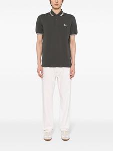 Fred Perry logo-embroidered cotton polo shirt - Groen