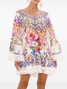 Camilla Mini-jurk met bloemenprint - Wit