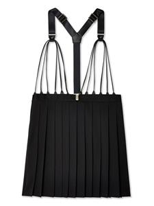 Noir Kei Ninomiya brace-detail pleated minidress - Zwart