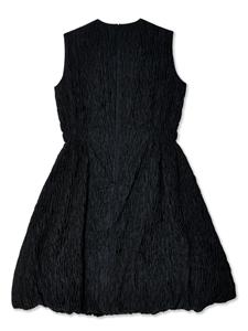 Noir Kei Ninomiya crinkled sleeveless minidress - Zwart
