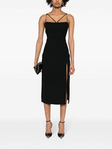 DRHOPE Midi-jurk met gekruiste bandjes - Zwart