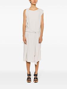 Uma | Raquel Davidowicz Midi-jurk met gestrikte taille - Grijs