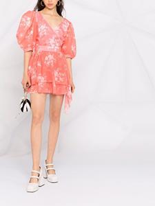Ulyana Sergeenko Mini-jurk met bloemenprint - Rood