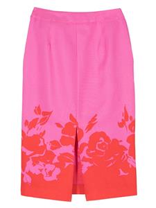 Essentiel Antwerp floral-print midi skirt - Roze