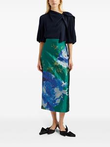 Erdem floral-print pencil skirt - Groen