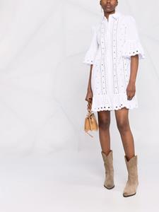 See by Chloé Broderie anglaise blousejurk - Wit