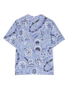 ETRO KIDS Paisley-print cotton shirt - Blauw