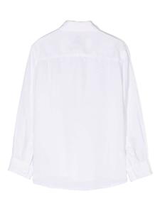 Il Gufo Linnen overhemd met opgestikte zak - Wit