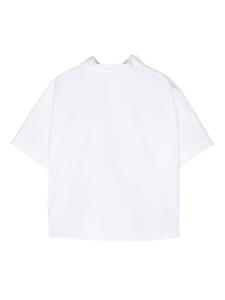 Aspesi Kids Popeline shirt met logolabel - Wit