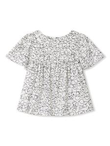 Bonpoint Shirt met kersenprint - Wit