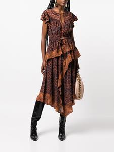 Ulla Johnson Midi-jurk met print - Bruin
