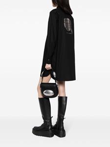 Karl Lagerfeld K/Ikonik verfraaide lange blouse - Zwart
