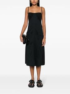 Jil Sander Midi-jurk met bloemenkant - Zwart