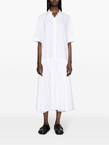 Jil Sander drop-waist cotton shirtdress - Wit