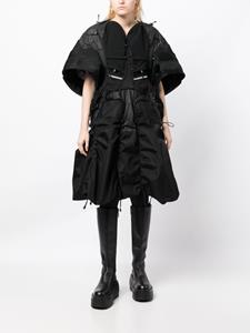 Junya Watanabe Midi-jurk met ruches - Zwart