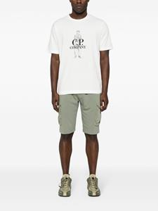 C.P. Company Shorts met geborduurd logo - Groen