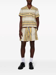 BODE Namesake striped cotton shorts - Geel