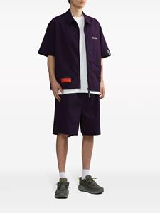 Izzue logo-patch elaxed-fit shorts - Paars