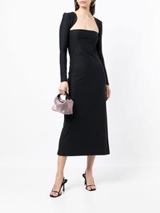 Rokh Mini-jurk met vierkante hals - Zwart