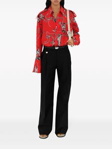 Burberry Knight Hardware zijden blouse - Rood