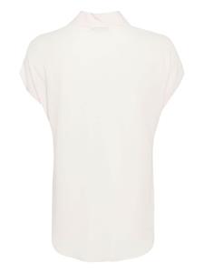 Antonelli Crêpe blouse met korte mouwen - Beige