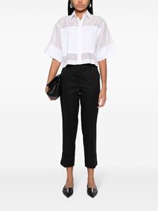 Peserico Cropped blouse met korte mouwen - Wit