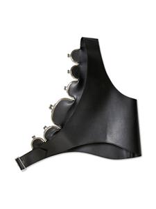 Noir Kei Ninomiya faux-leather braces - Zwart