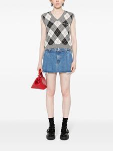 MOTHER The Pleated Nibbler mini skirt - Blauw