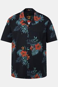 JP1880 Kurzarmhemd Hemd FLEXNAMIC Halbarm floraler Print Cuba-Kragen