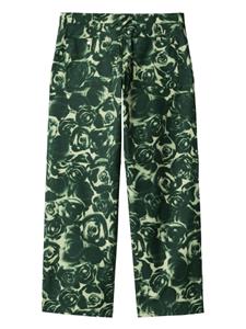 Burberry rose-print trousers - Groen