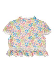 MARLO Giselle floral-lace top - Roze