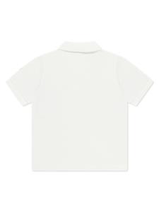 Moncler Enfant logo-print cotton polo shirt - Wit