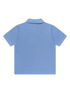 Moncler Enfant logo-print cotton polo shirt - Blauw