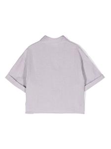 Aspesi Kids short-sleeve linen shirt - Paars
