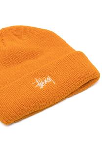 Stüssy embroidered-logo ribbed beanie - Oranje