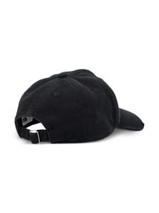 MSGM logo-embroidery cotton baseball hat - Zwart