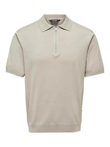 Only and Sons Onswyler Life Reg 14 Ss Zip Polo Kn: