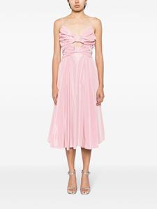 STAUD Midi-jurk verfraaid met strik - Roze